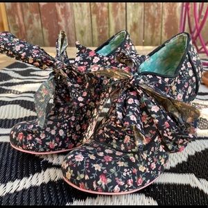 Irregular Choice Floral Acrylic Heel Shoe